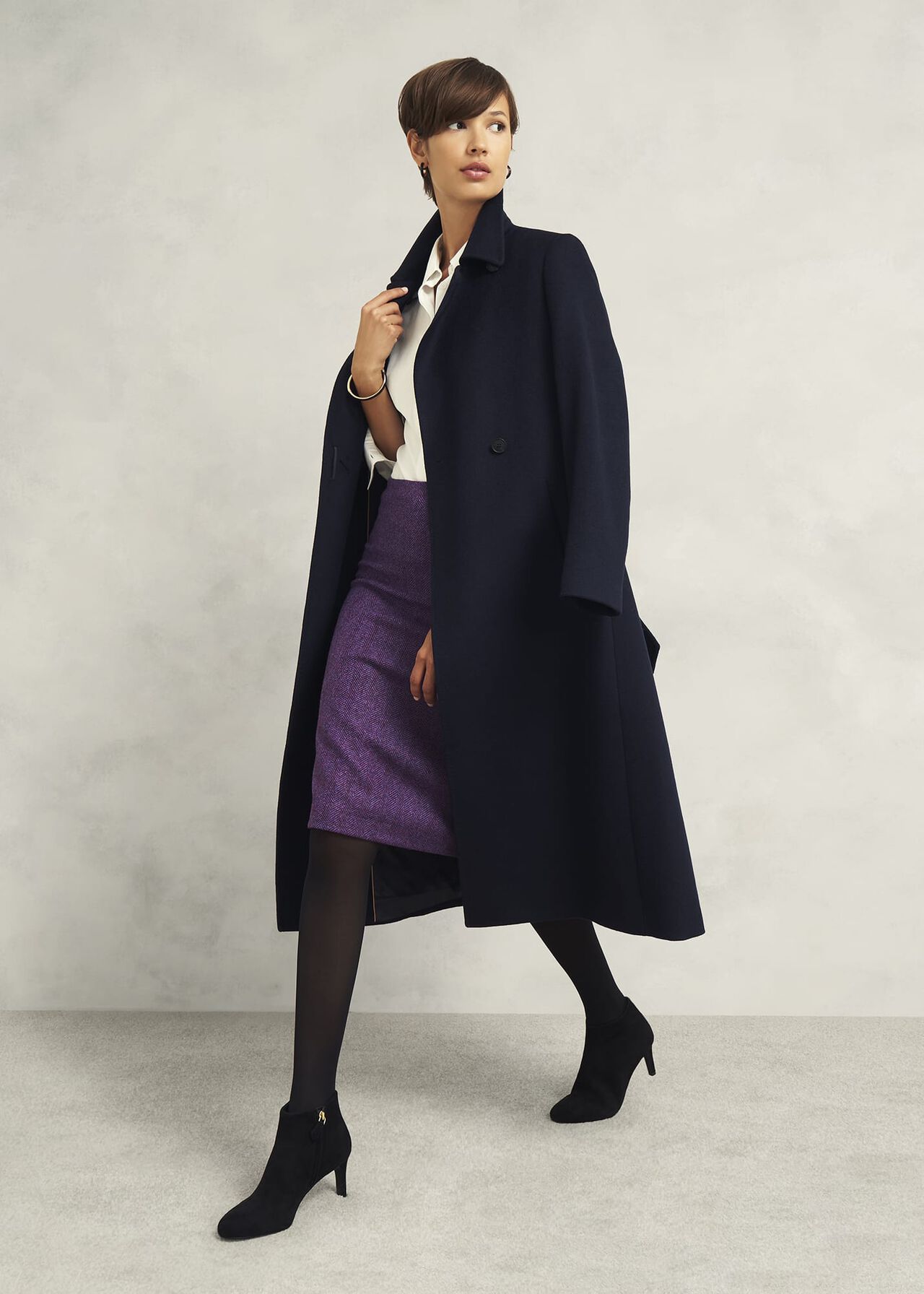 Daphne Wool Skirt, Purple Multi, hi-res