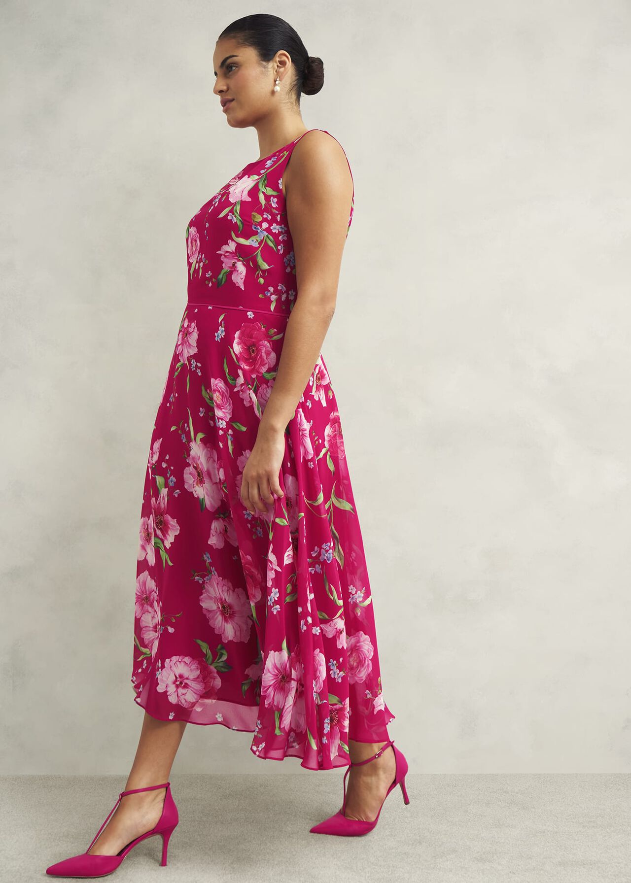 Petite Carly Dress, Pink Multi, hi-res