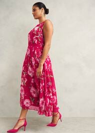Petite Carly Dress, Pink Multi, hi-res