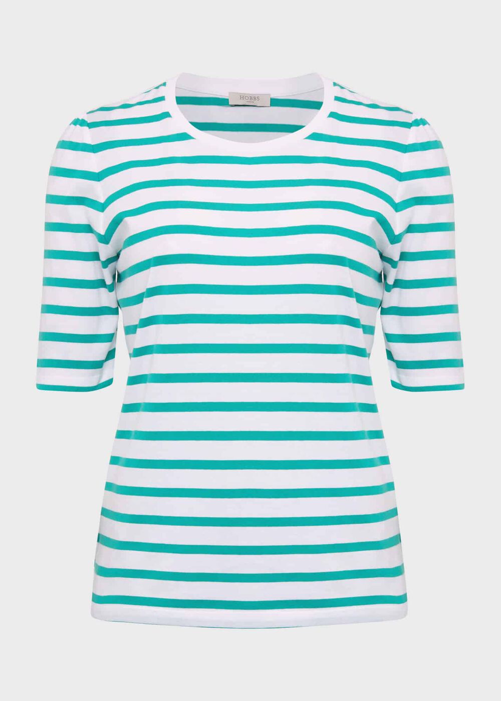 Eva Stripe Top, White Aruba, hi-res