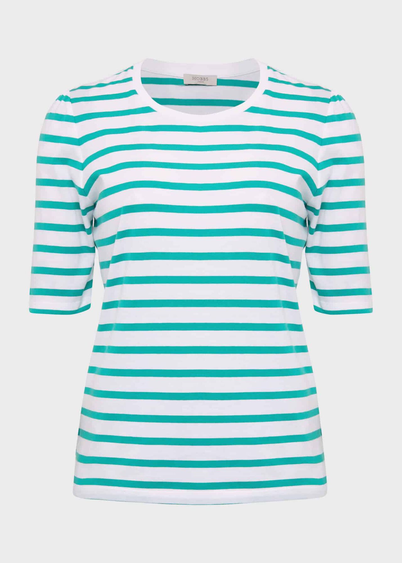 Eva Stripe Top, White Aruba, hi-res