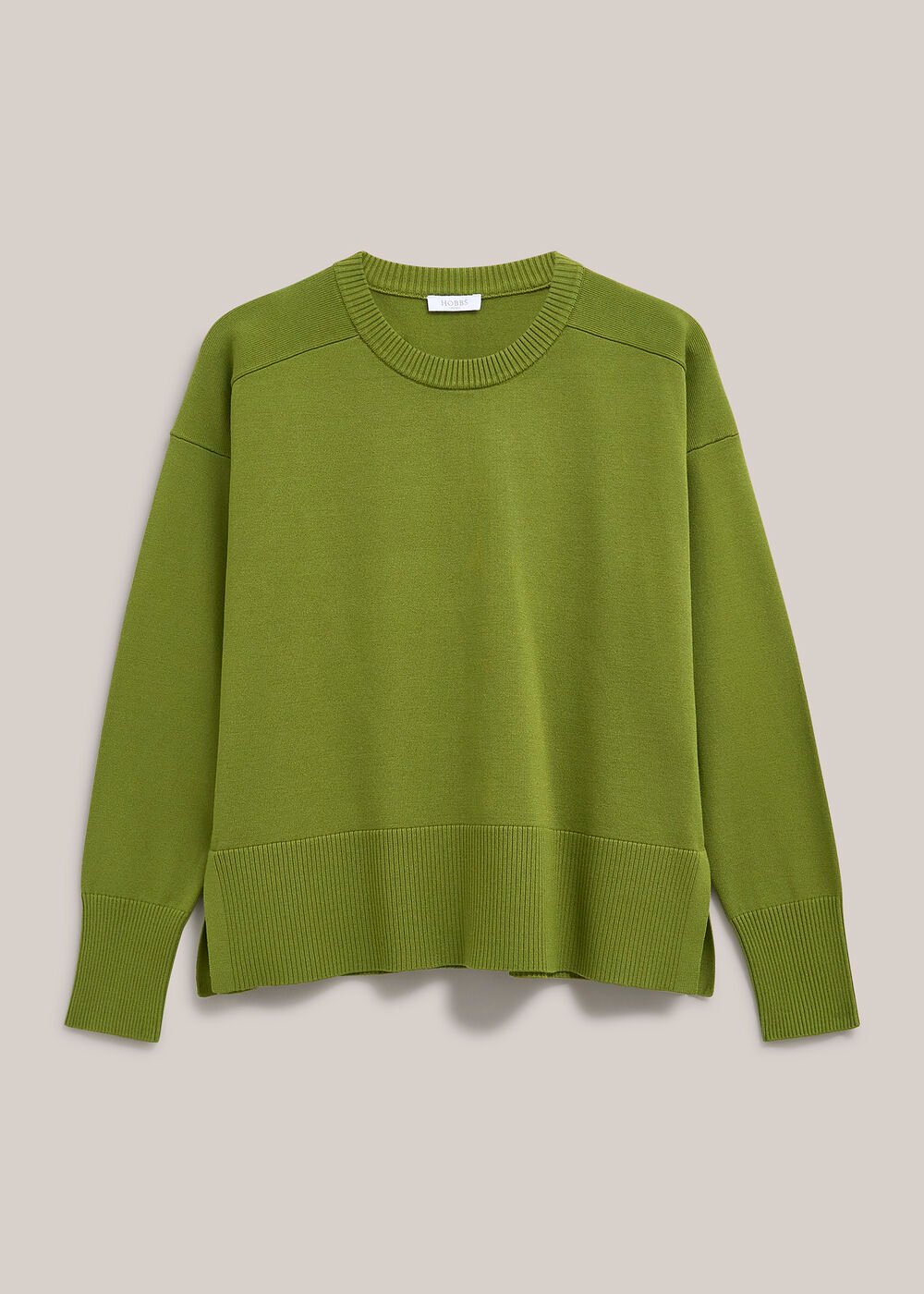 Marsha Knitted Jumper, Soft Moss Green, hi-res