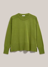 Marsha Knitted Jumper, Soft Moss Green, hi-res