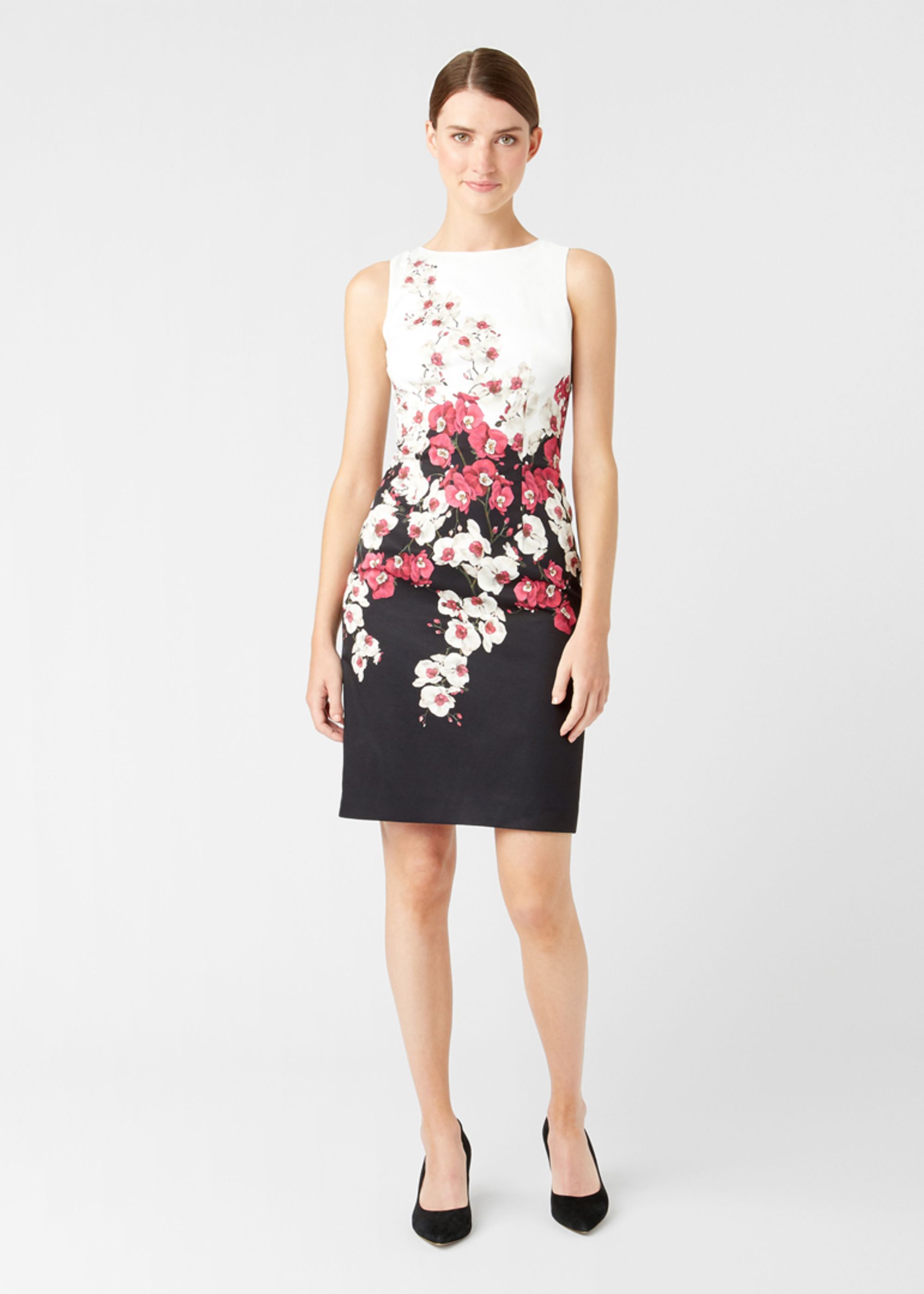 donna karan ruffle sheath dress