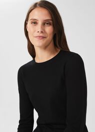 Penny Merino Wool Jumper, Black, hi-res