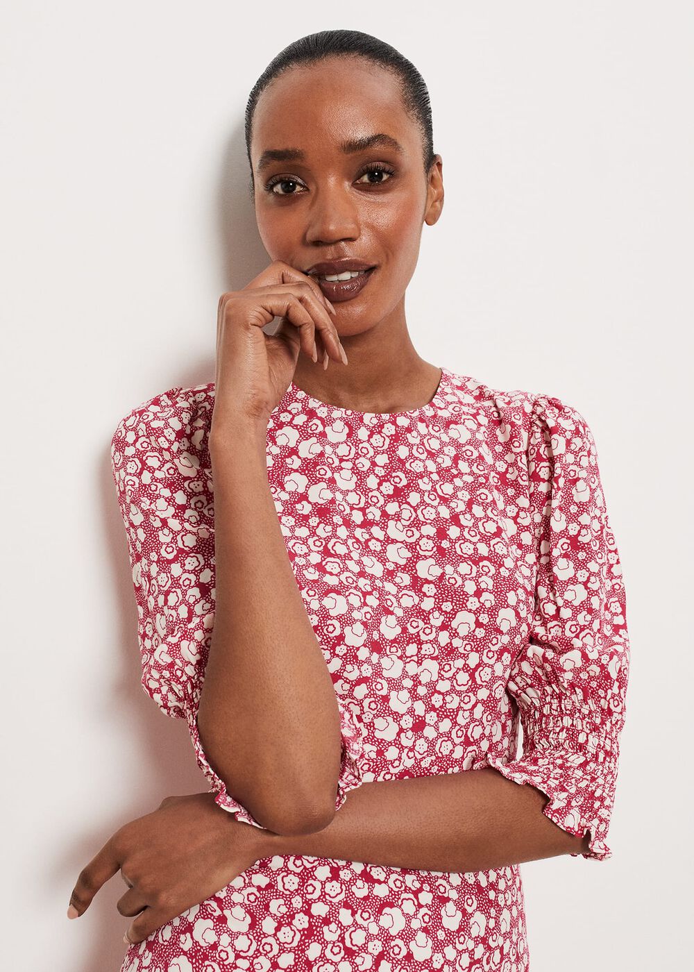 Primrose Dress, Pink Buttrcream, hi-res