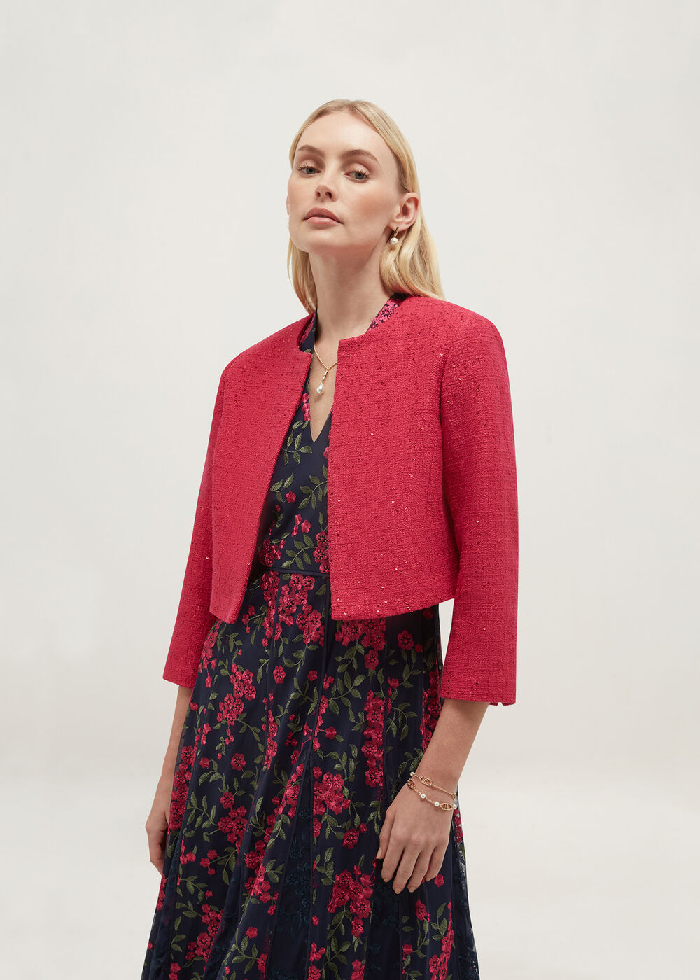 Prisha Sequin Tweed Jacket