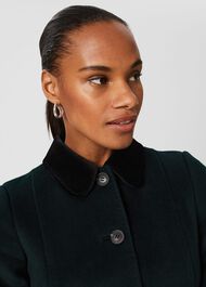 Maryam Wool Coat, Forest Green, hi-res