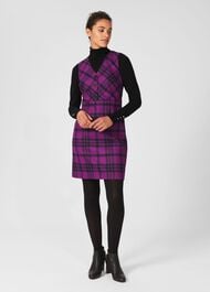 Mary Wool Dress, Purple Multi, hi-res