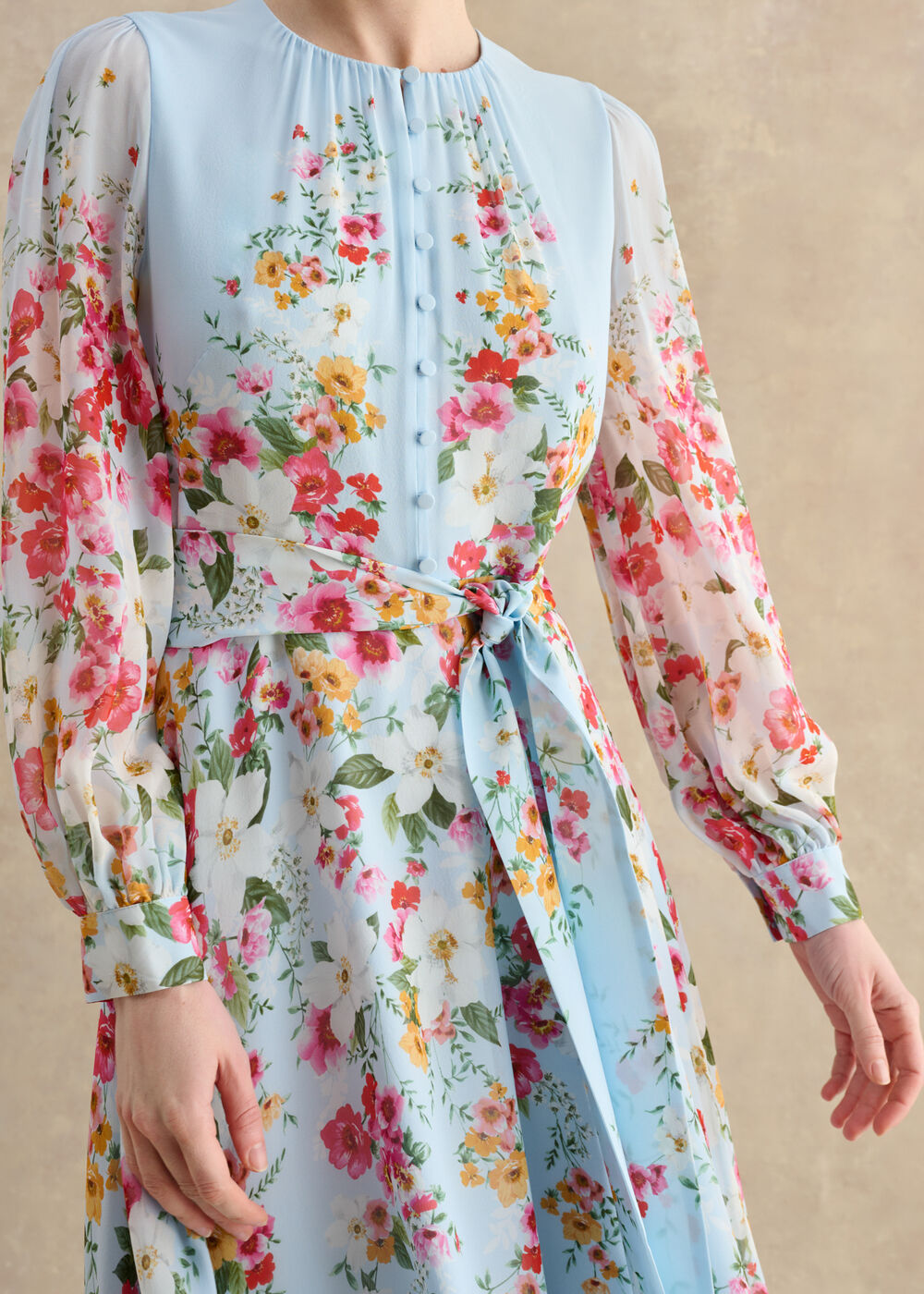 liberty print silk dress Daffodil Dream Bias- Maxi Dress