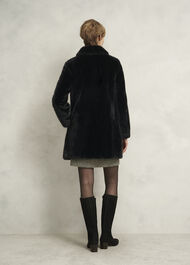 Rue Faux Fur Coat, Black, hi-res