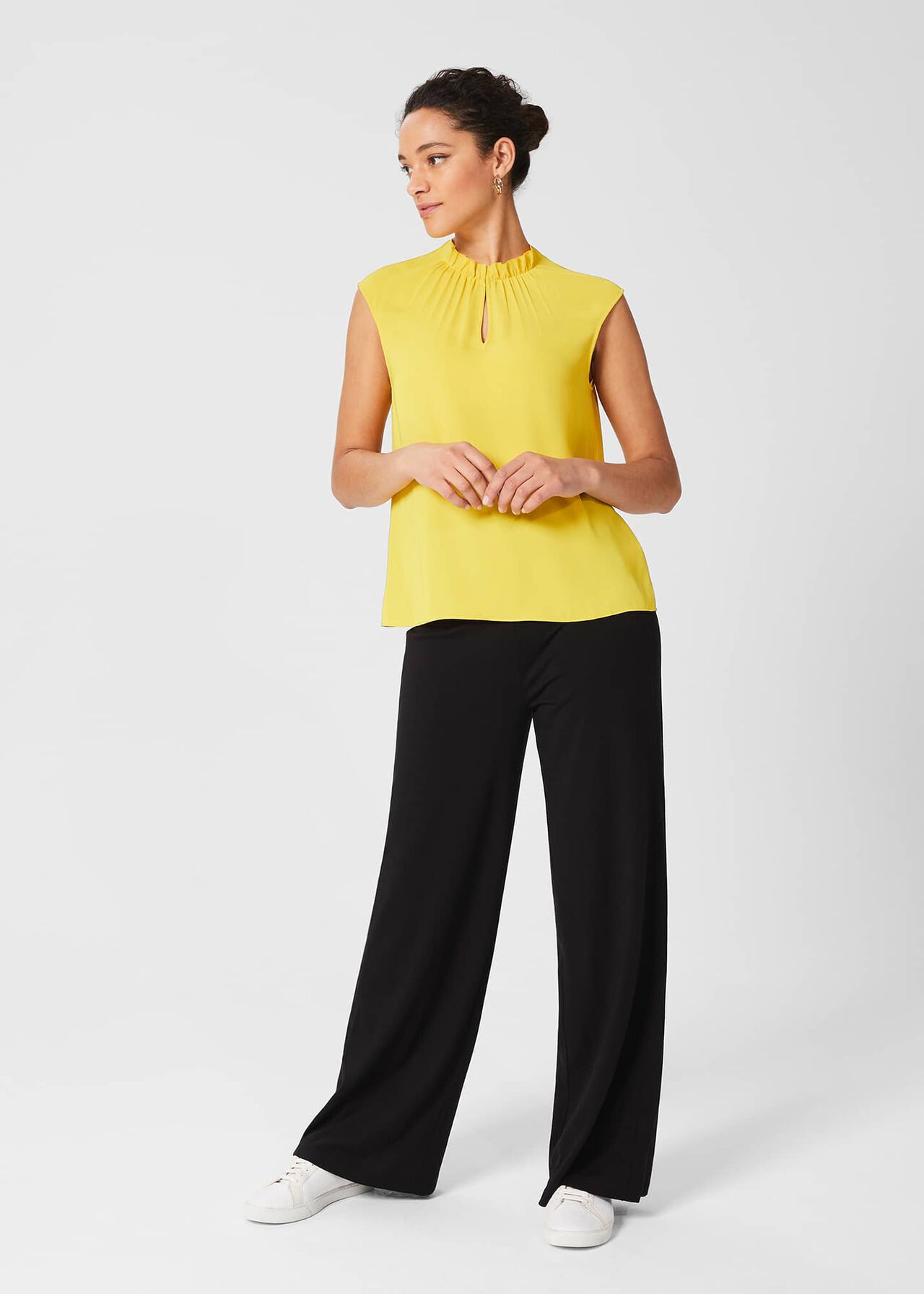 Hester Sleeveless Blouse, Corn Yellow, hi-res