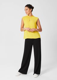 Hester Sleeveless Blouse, Corn Yellow, hi-res