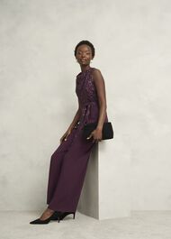 Petite Zuri Jumpsuit, Onyx Red, hi-res