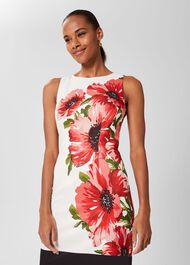 Moira Floral Shift Dress, Red Multi, hi-res