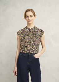 Maeve Printed Top, Navy Multi, hi-res