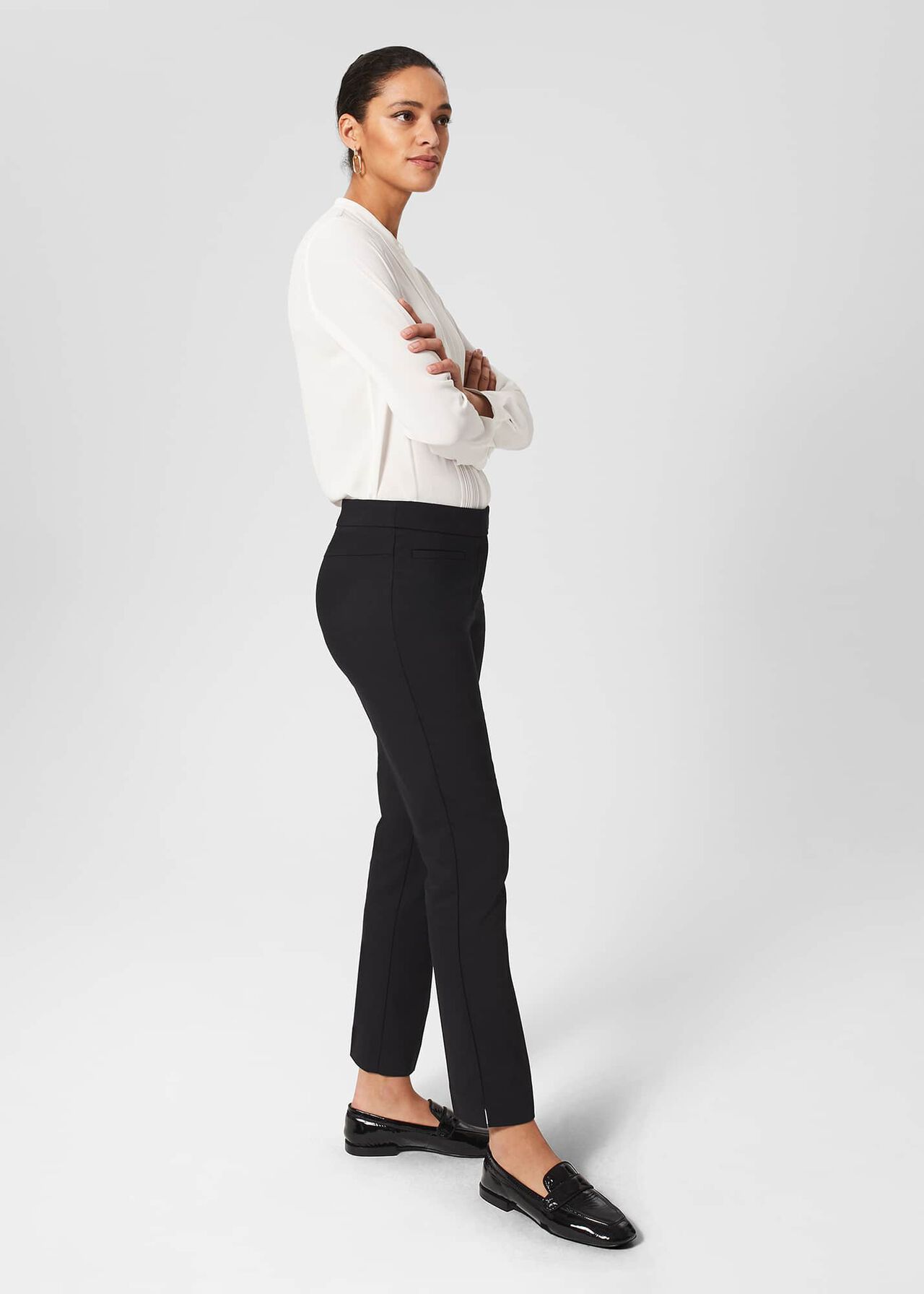 Petite Annie Trousers, Black, hi-res