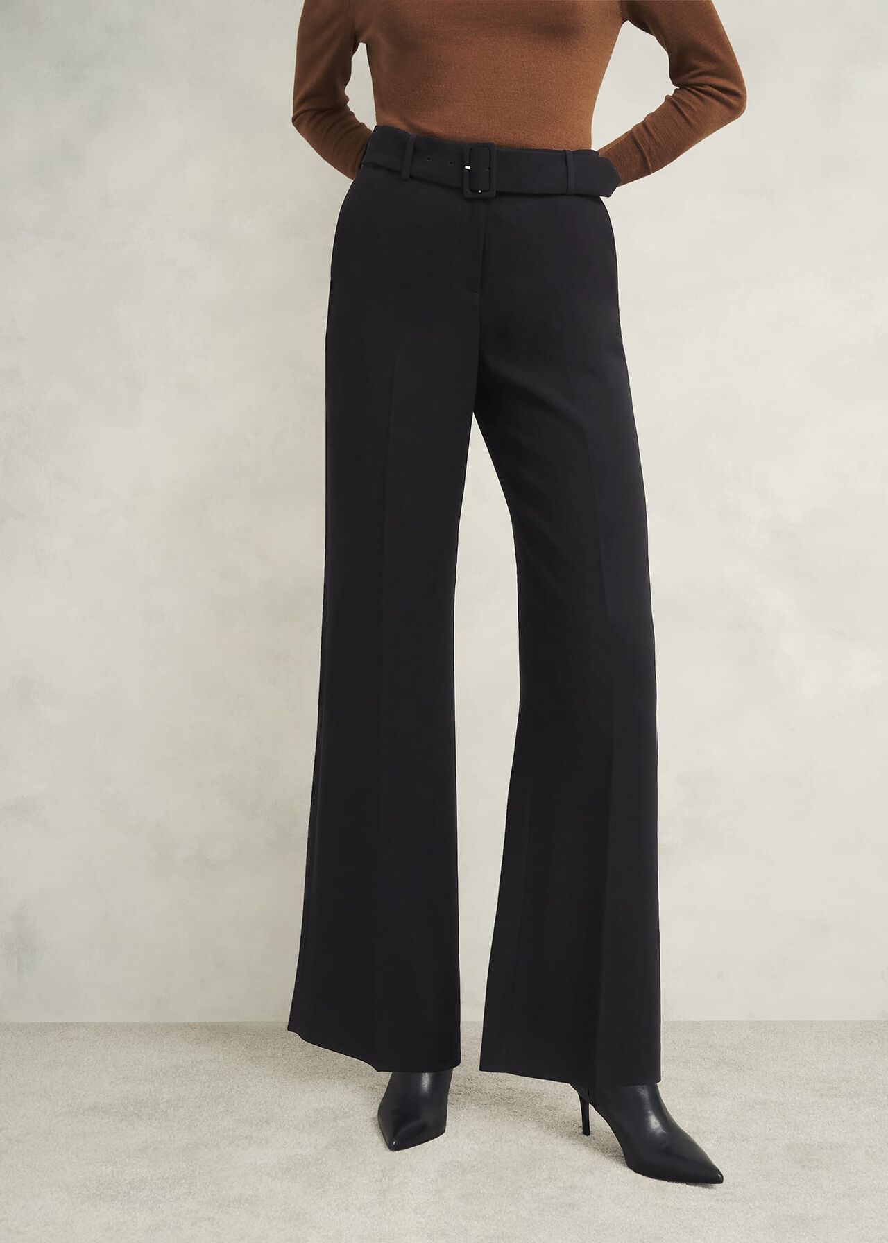 Drew Wide Trousers, Black, hi-res