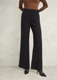 Drew Wide Trousers, Black, hi-res
