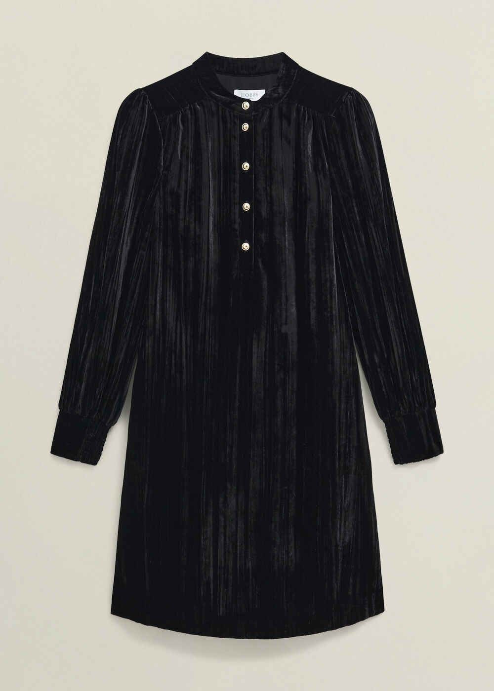Sienna Velvet Dress, Black, hi-res