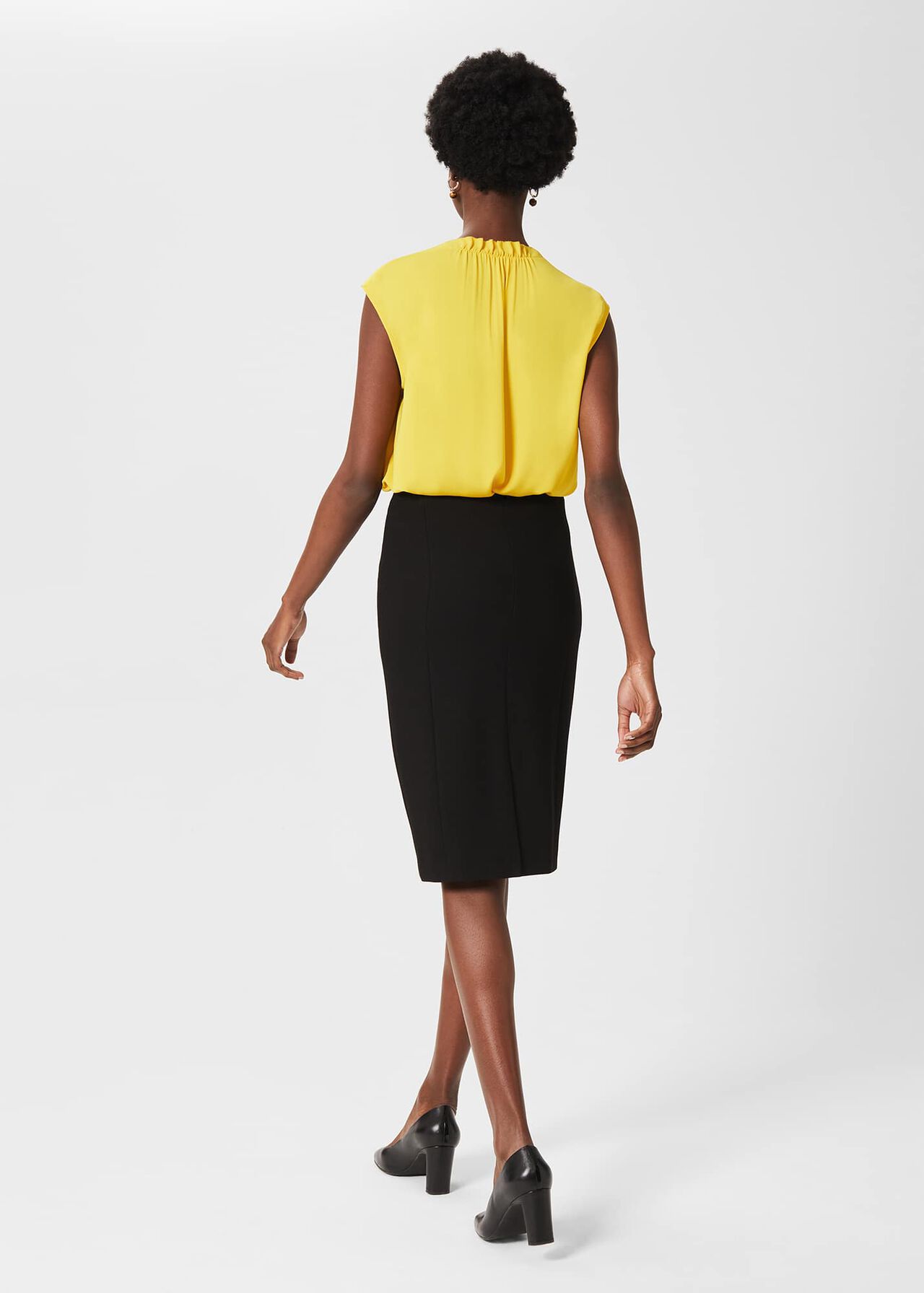 Ophelia Pencil Skirt, Black, hi-res