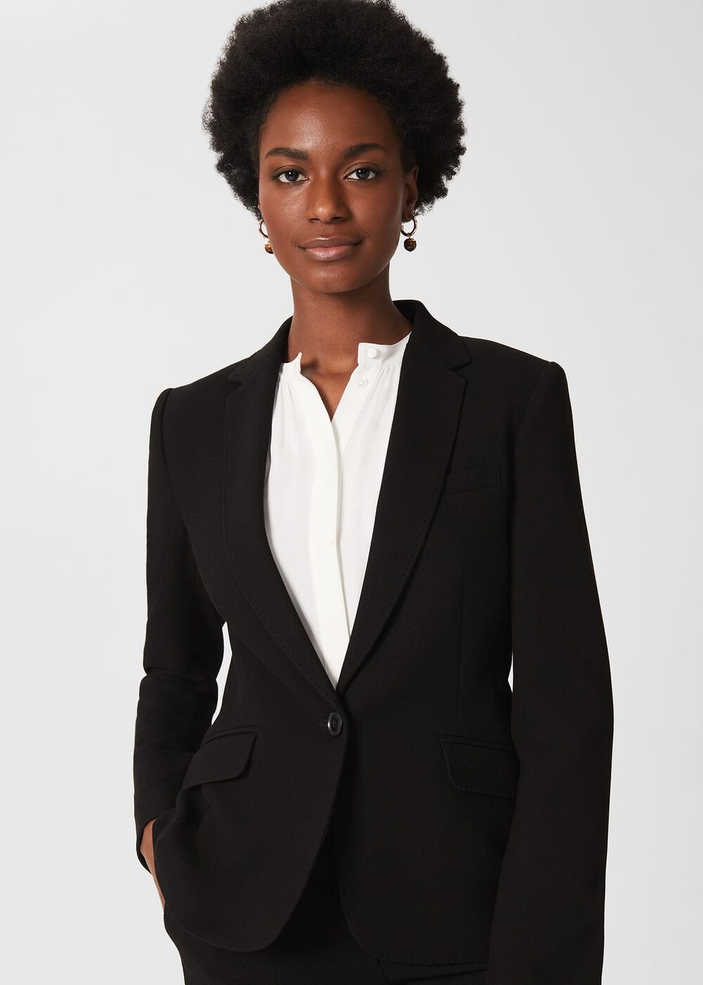 Ophelia Jacket With Stretch, Black, hi-res