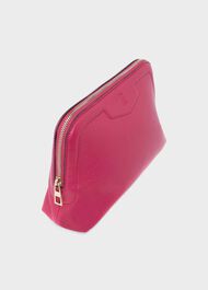 Margot Leather Small Make-Up Bag, Raspberry Pink, hi-res