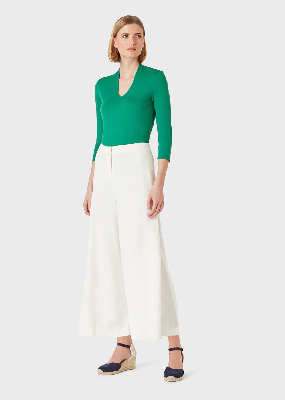 Aimee Double Fronted Top, Green, hi-res