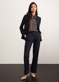 Ness Pinstripe Jacket, Navy Ivory, hi-res
