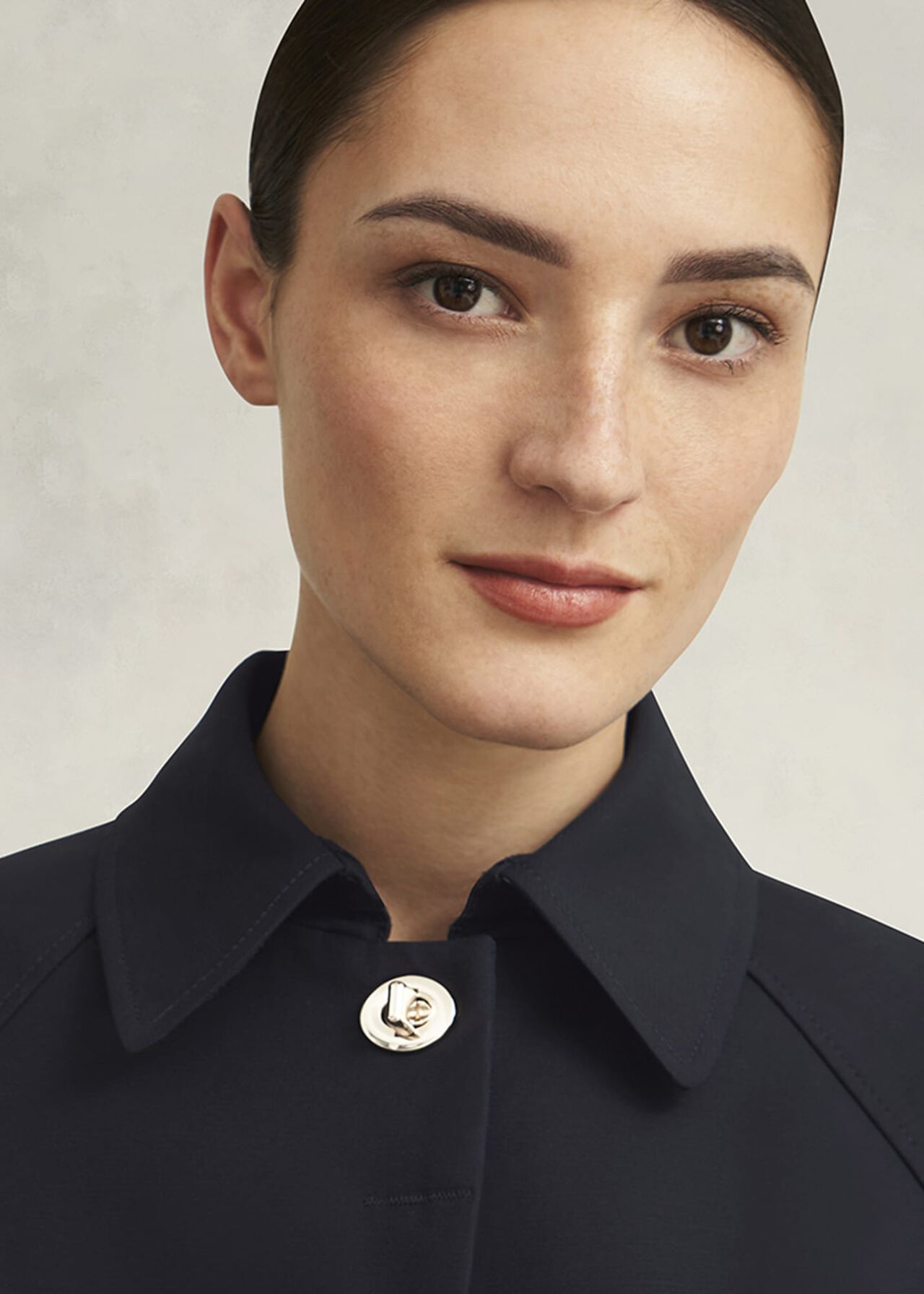 Vivienne Shower Resistant Trench Coat, Navy, hi-res