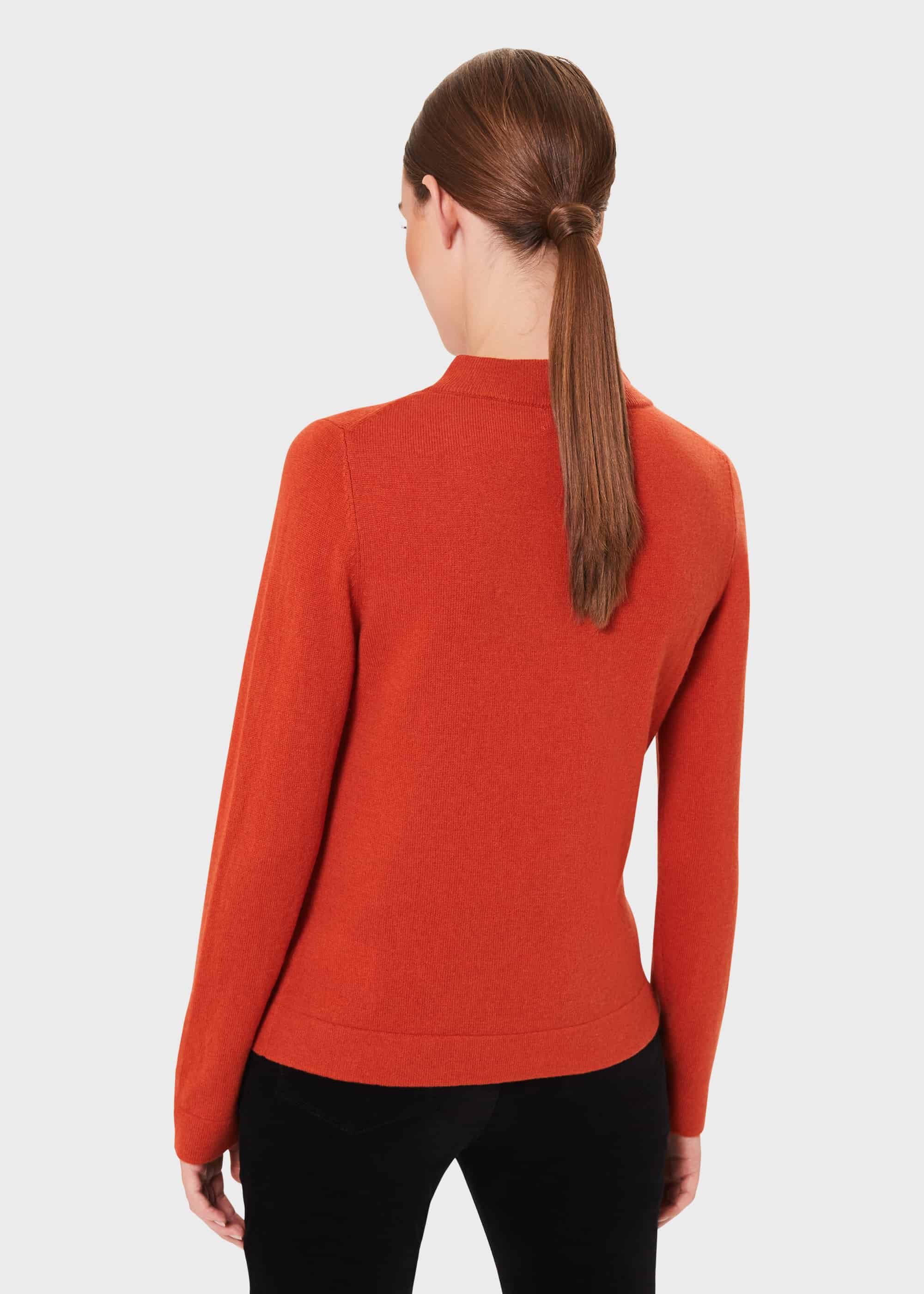 Burnt orange cashmere sweater store