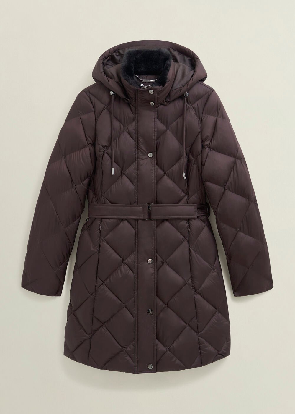 Petite Lumi Puffer Coat, Deep Brown, hi-res
