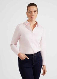 Victoria Cotton Blend Shirt, Pale Pink, hi-res