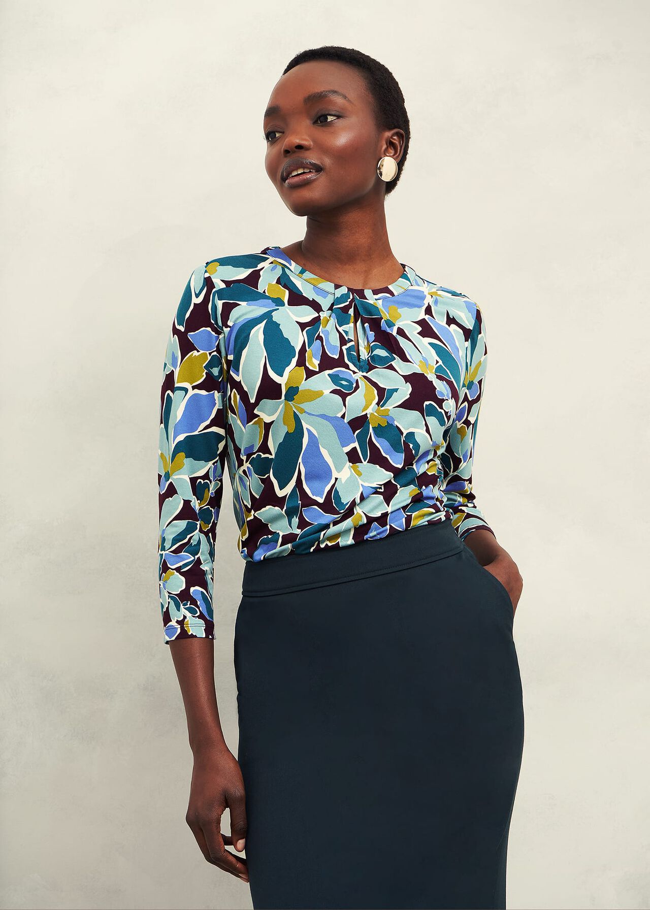 Hobbs Julia Printed Top Hobbs Julia Printed Top