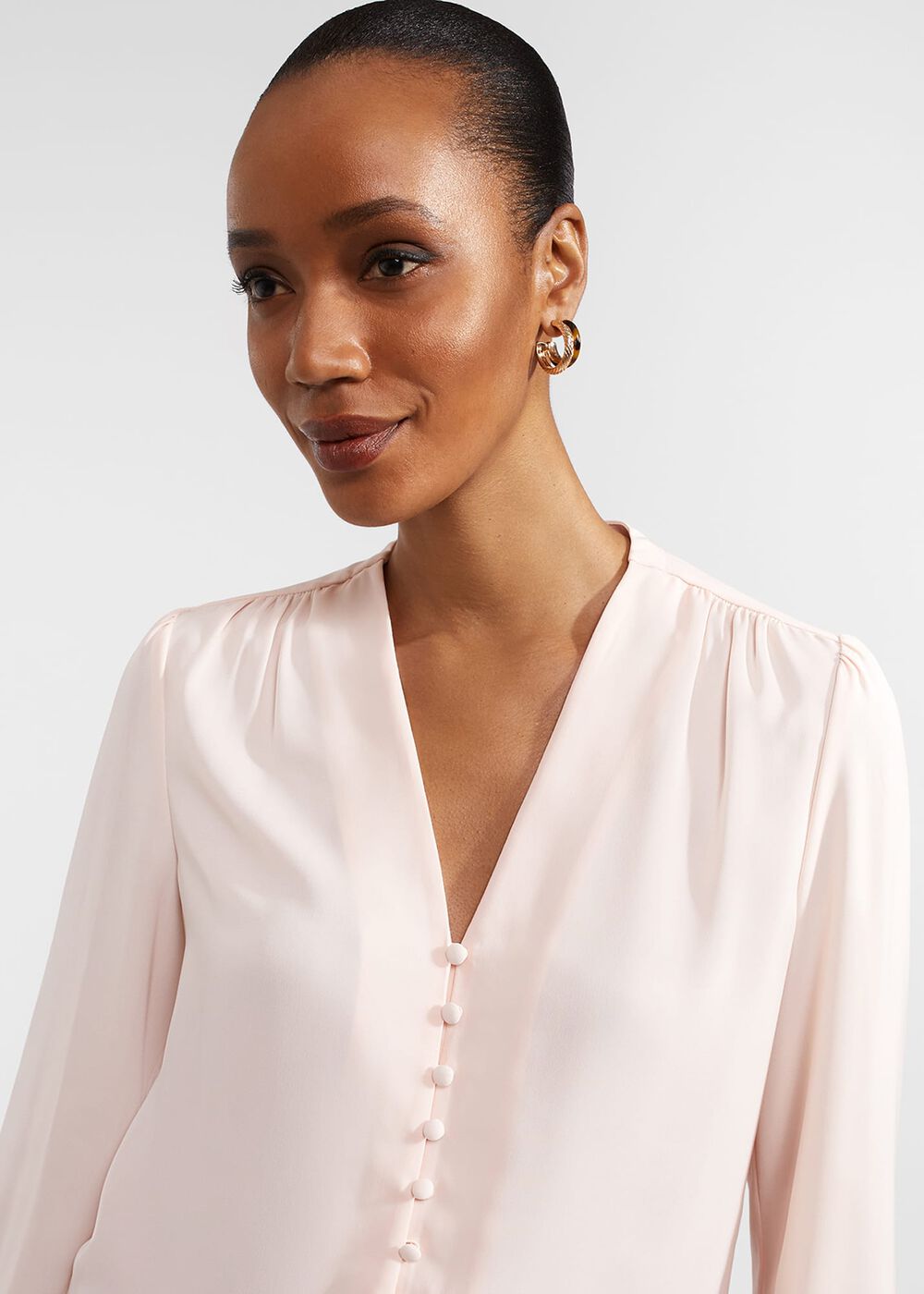 Magnolia Blouse, Pink Peach, hi-res