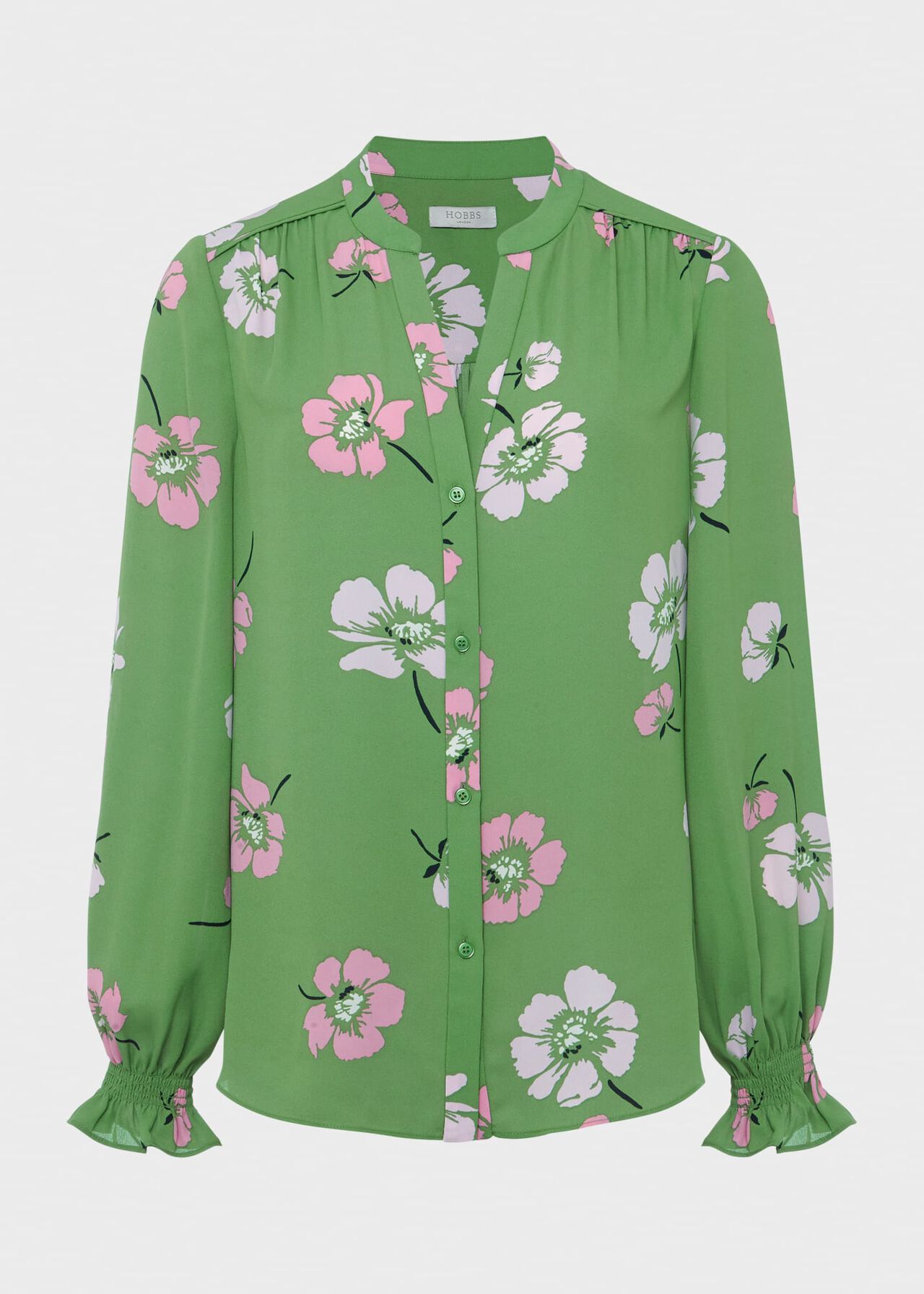 Sutton Blouse, Pea Green Multi, hi-res