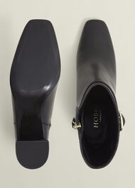 Gabriella Leather Ankle Boots, Black, hi-res