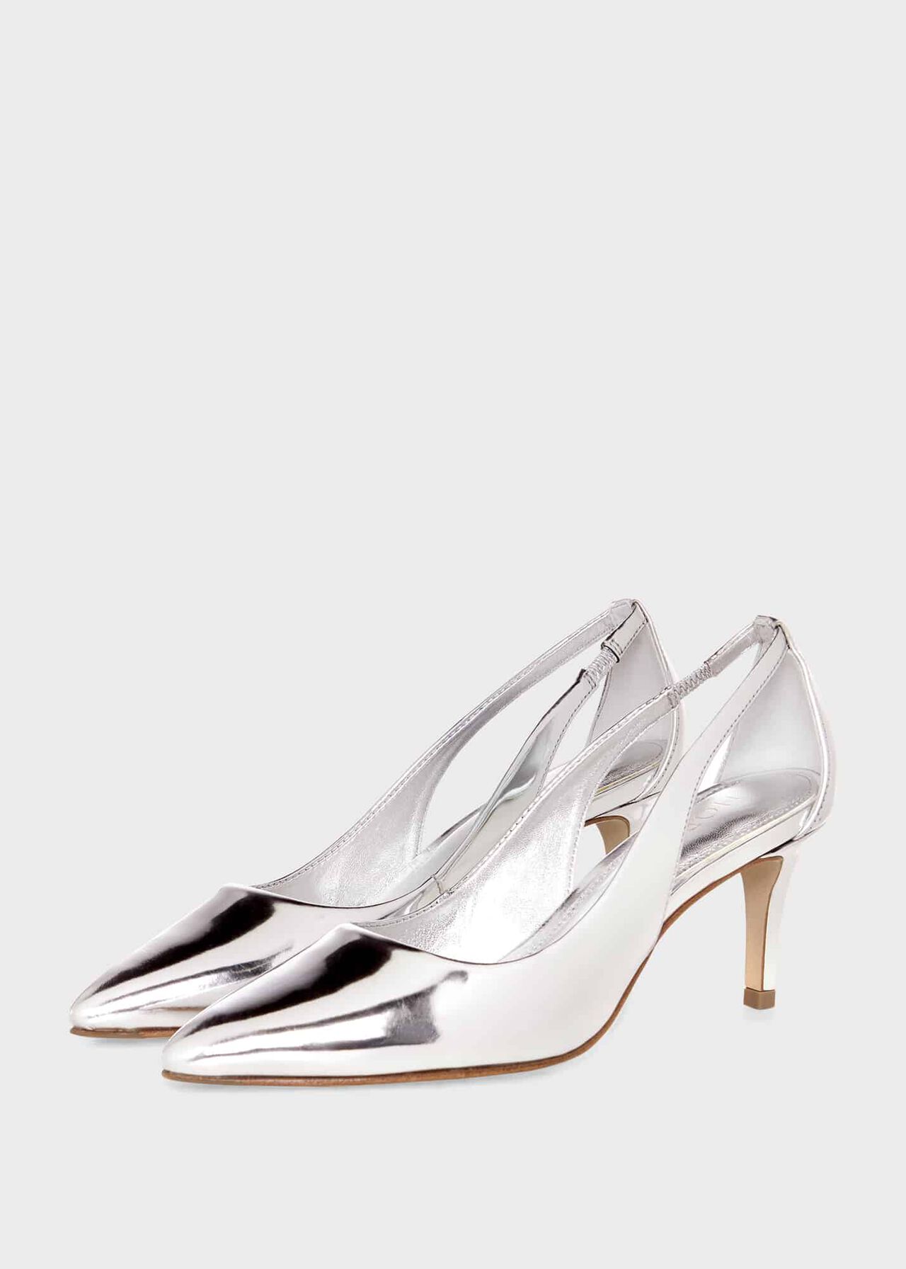 Natasha Court Shoes, Silver Metallic, hi-res