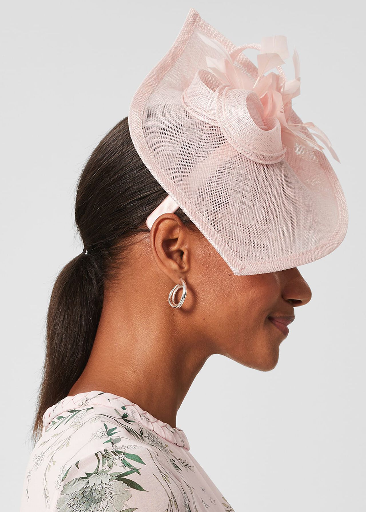 Carla Fascinator, Pale Pink, hi-res