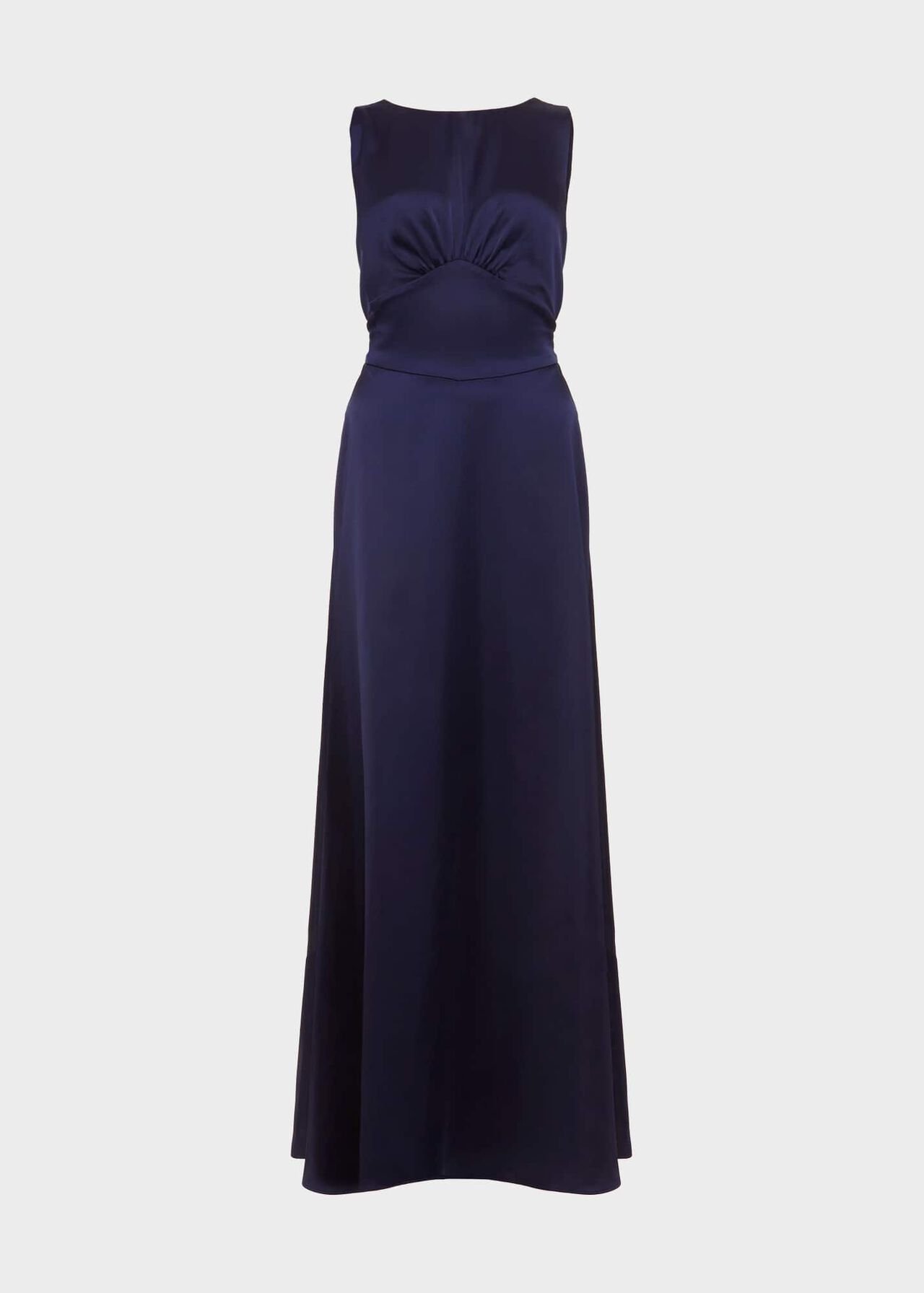 Jemma Satin Maxi Dress, Midnight Navy, hi-res