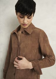 Hever Suede Shirt, Tan, hi-res