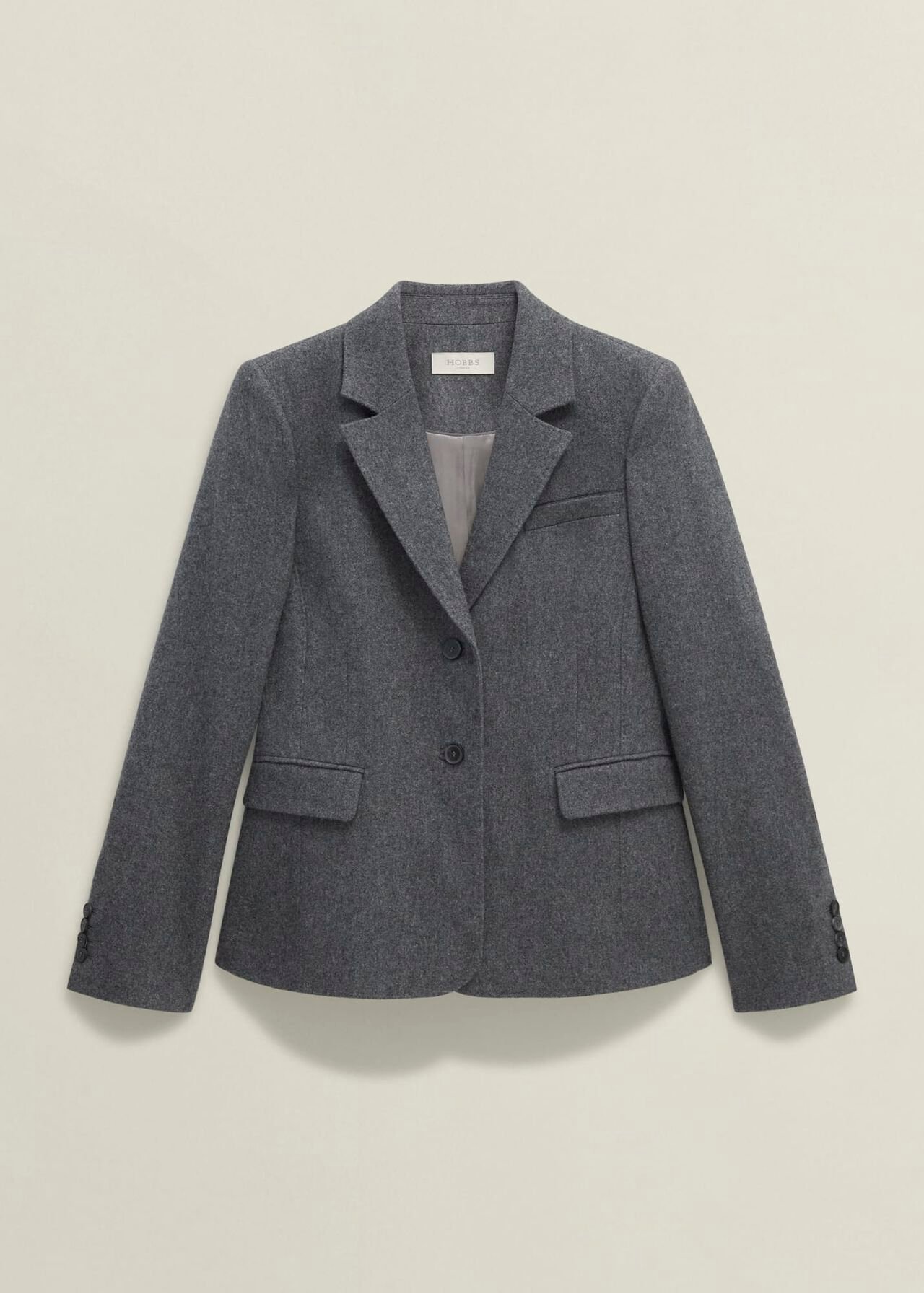 Elsie Wool Blend Jacket, Grey, hi-res