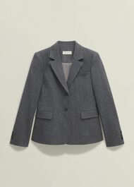 Elsie Wool Blend Jacket, Grey, hi-res