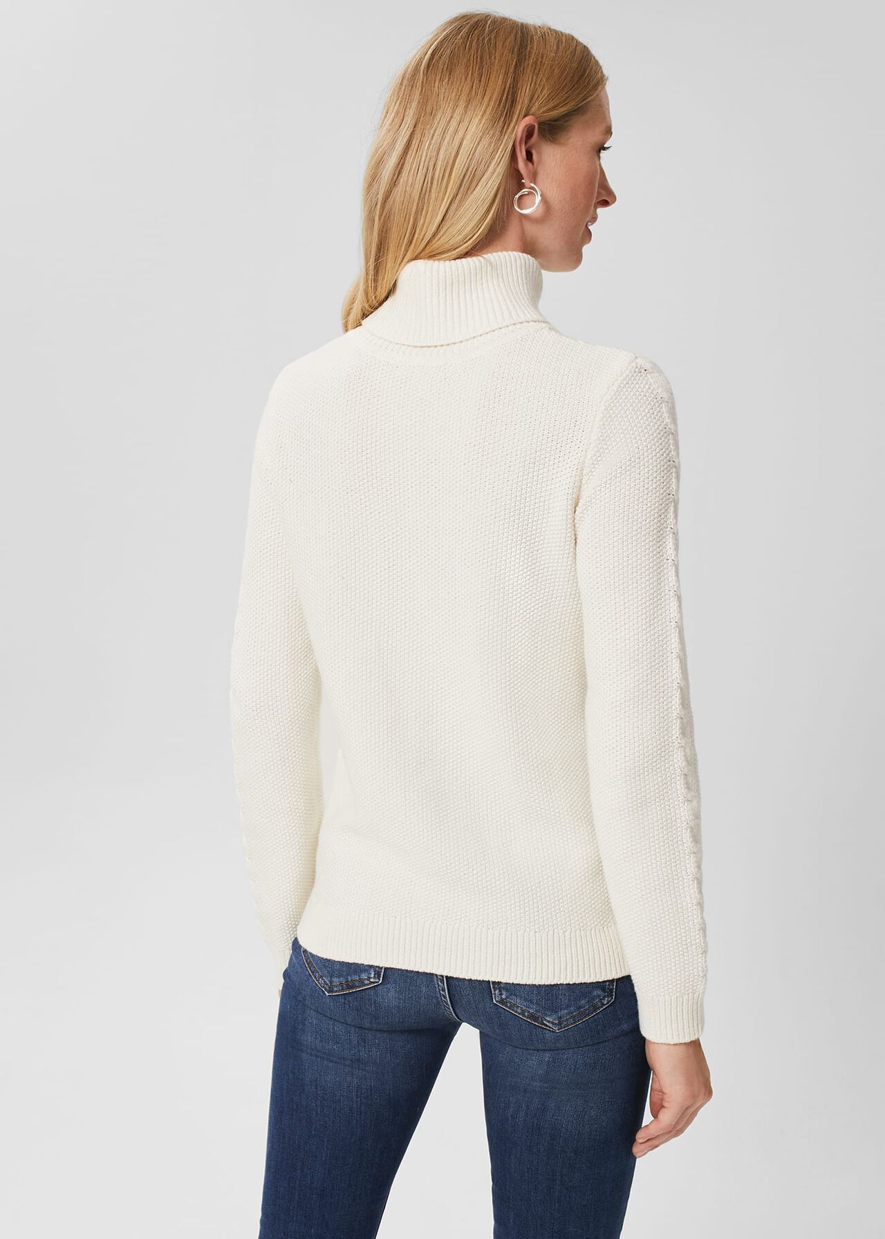 Nora Cable Jumper, Ivory, hi-res