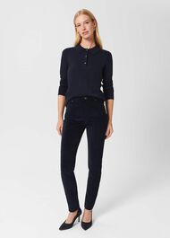 Gia Velvet Jeans , Navy, hi-res