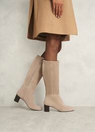 Caroline Knee Boots, Light Beige, hi-res