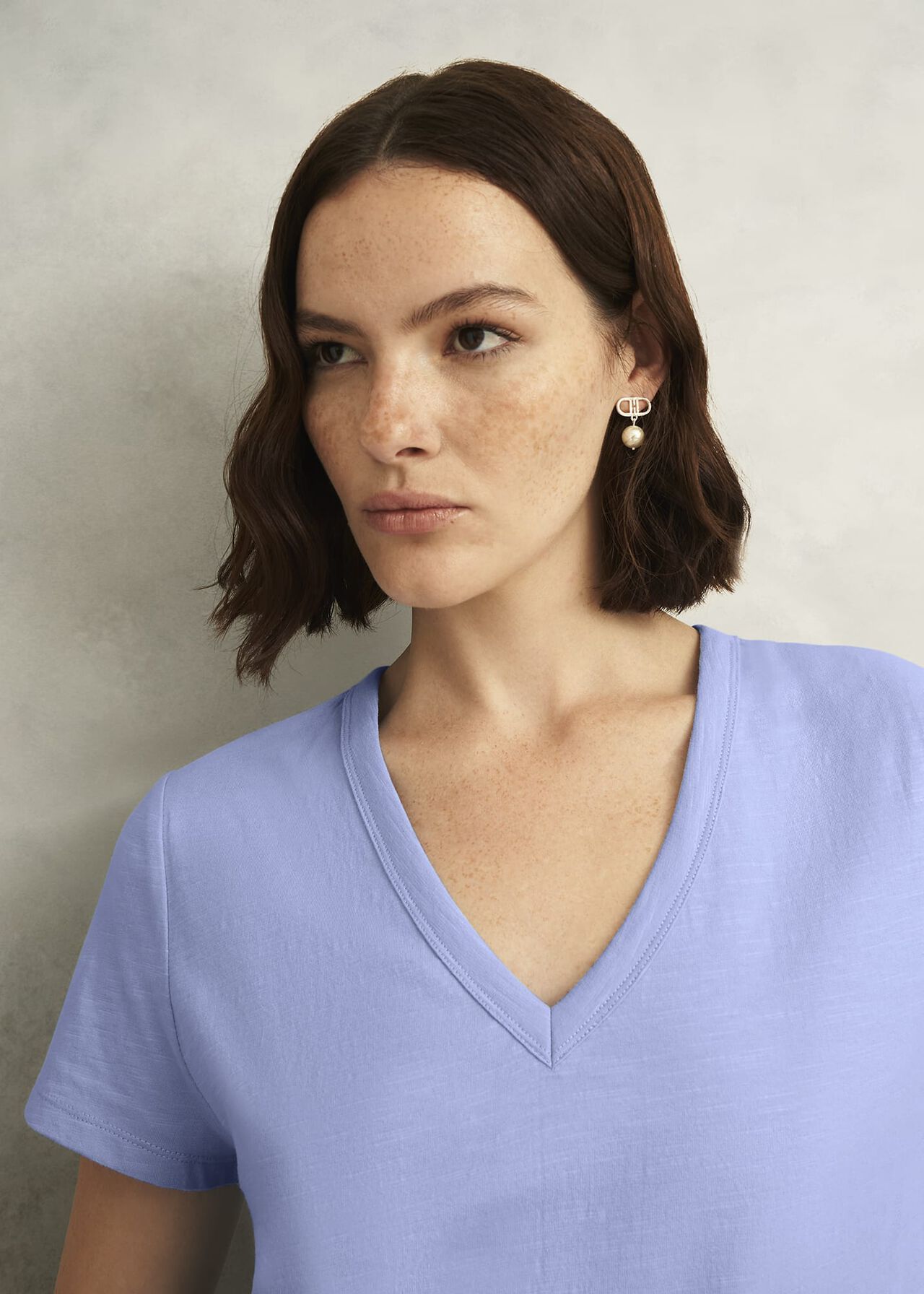 Arianna Cotton Slub T-Shirt, Maya Blue, hi-res