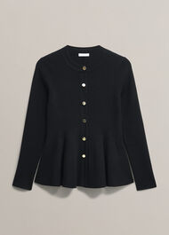 Bridget Knitted Jacket, Black, hi-res