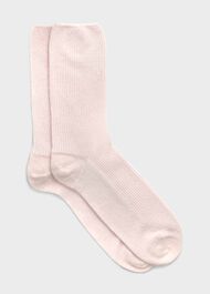 Mabel Cashmere Sock, Pale Pink, hi-res