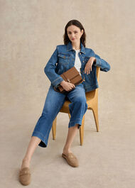 Gaia Ribbed Buttoned Vest Top, Ivory, hi-res